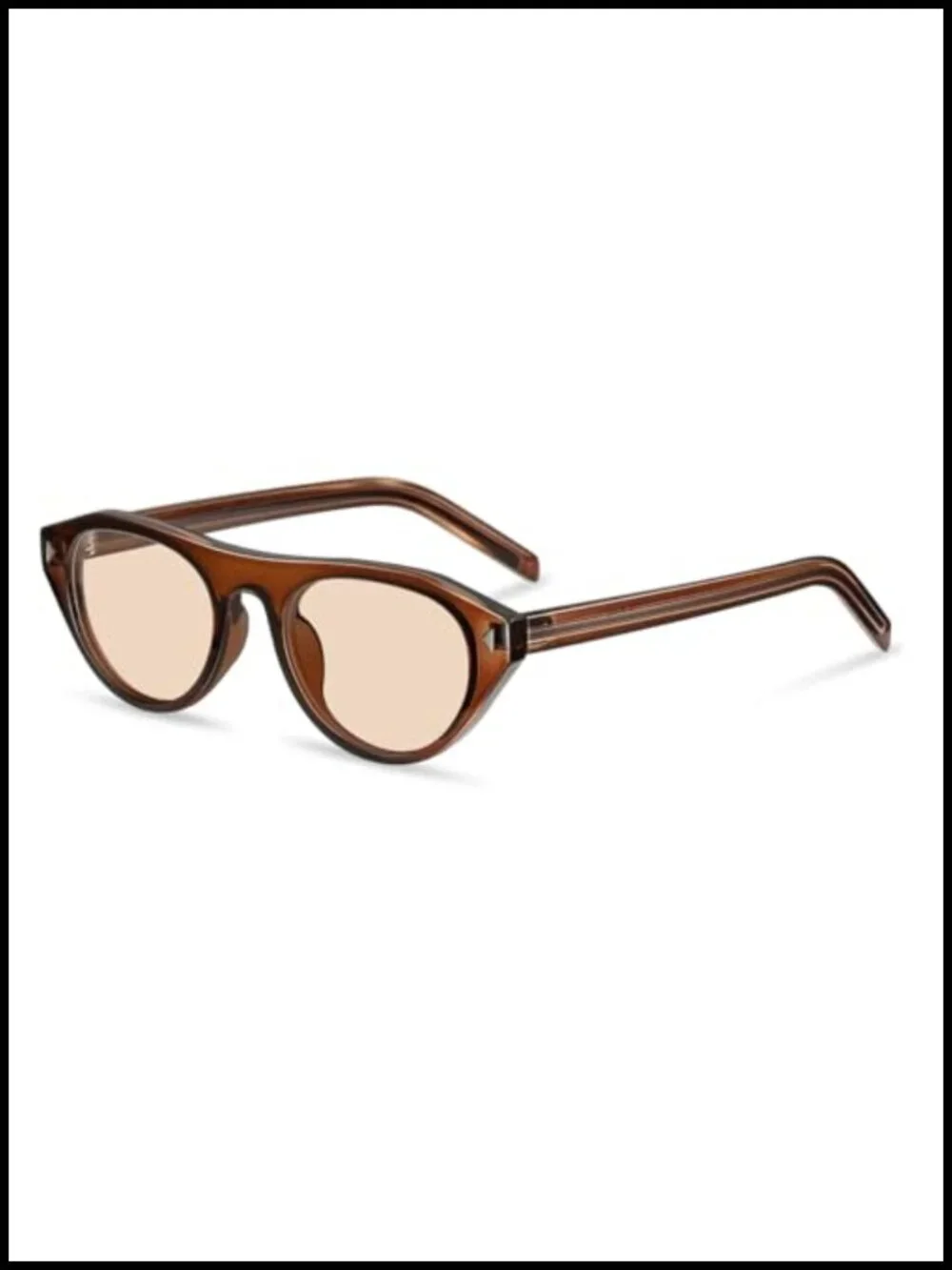 Vintage Oval Sunglasses UV400 Protection Small Cateye Narrow Shades Retro